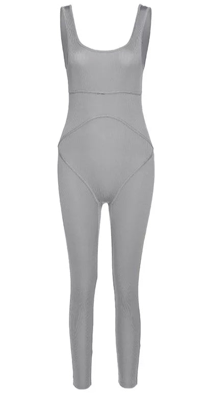 Grey sporty jumpsuit